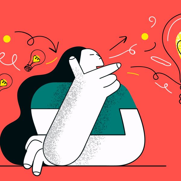 Illustration of person thinking
