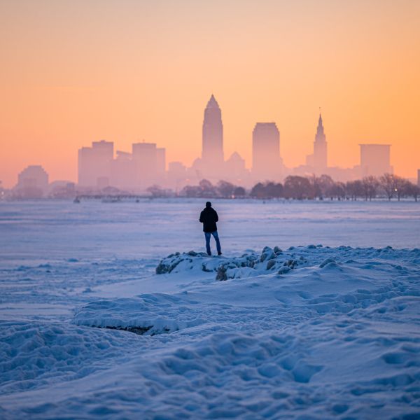 Winter view from Edgewater Park, Cleveland Ohio. Photo Credit: Erik Drost