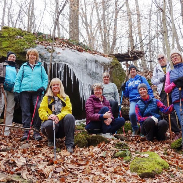 Group of women hiking outdoors