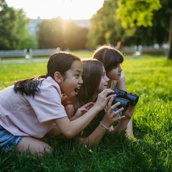 Kids at a city park